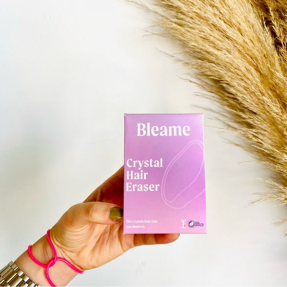 NEW BLEAME Purple Silver Crystal Hair Eraser Skin Exfoliating Stone Moisturizer